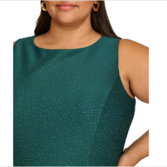 Calvin Klein Plus Size Embellished Sleevele Deep Emerald 20W - Picture 3 of 4